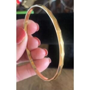 Vintage Monet Signed Bangle Bracelet Gold-tone Size 2.5” Diameter